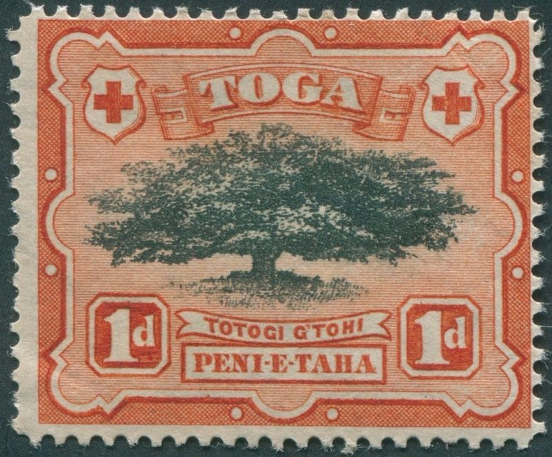 Tonga 18971d black & scarlet SG39 unused