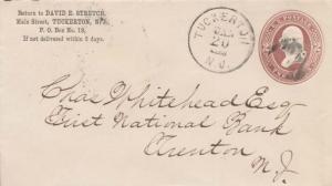 United States Jersey Tuckerton 1886 cork killer  1797-1891  Postal Stationery...