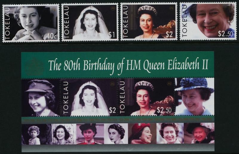 Tokelau 342-6 MNH Queen Elizabeth 80th Birthday