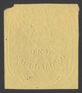 NATAL 1857 Embossed 1/- imperf, original die reprint. cat £8500 as normal.