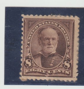 US  Scott #257 Sherman 1895 MLH slight paper on back Cat $170.