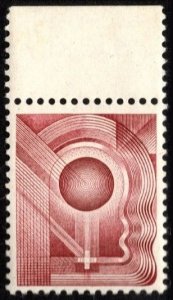 1945 Switzerland Test Stamp Cross and Ball Red Brown