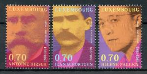 Luxembourg 2018 MNH Personalities Antoine Hirsch Helene Palgen 3v Set Stamps 