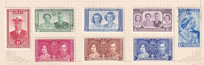 BECHUANALAND PROTECTORATE COLLECTION ON PAGES MINT AND LIGHT USED CAT VALUE $310