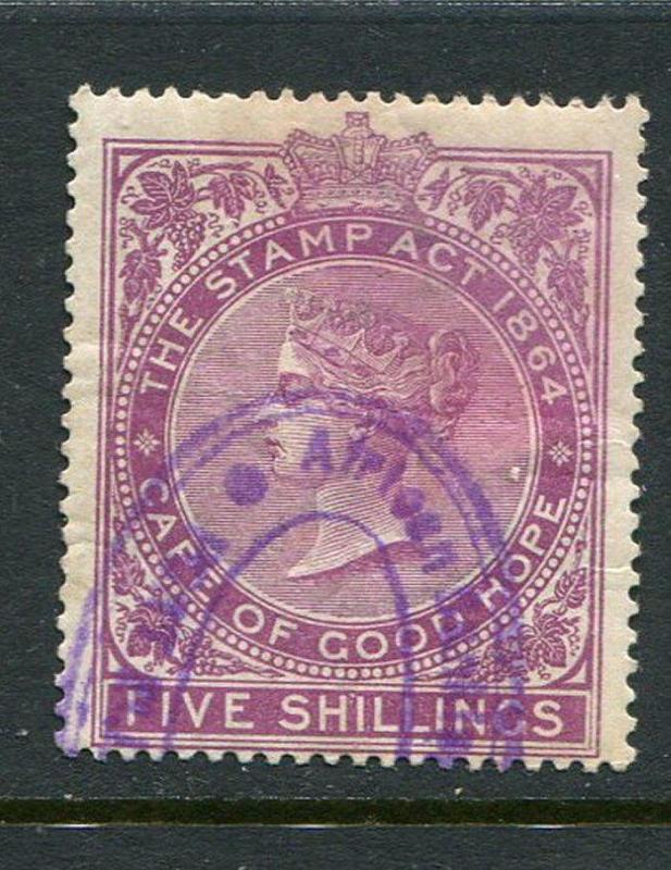 Cape Of Good Hope Stamp Duty Revenue 5sh