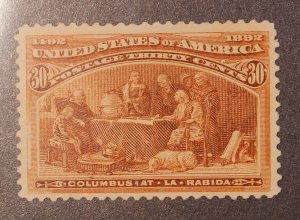 Scott 239 30 Cents Colombian Unused No Gum Nice Centering SCV $225.00