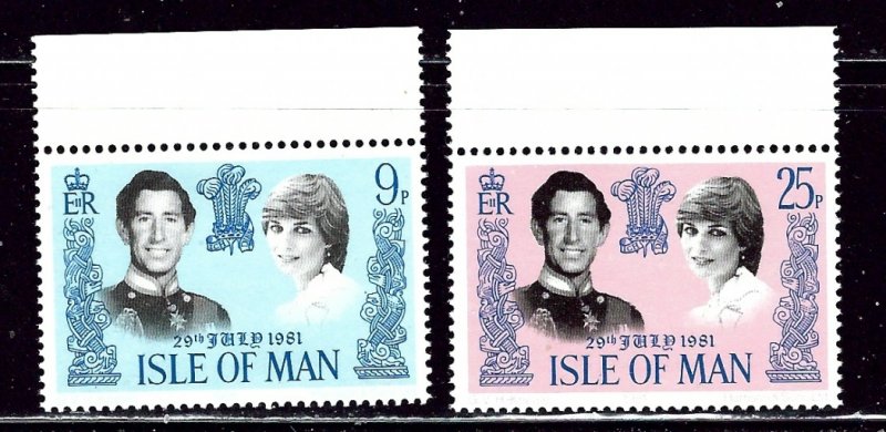 Isle of Man 198-99 MNH 1981 Prince Charles Wedding    (ap3001)