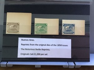 Argentina Buenos Aries 1858 Original Die Reprint stamps R29462