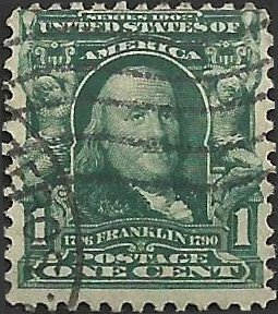 # 300 Blue Green Used Ben Franklin