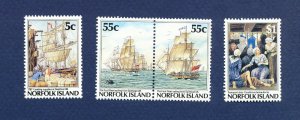 NORFOLK ISLAND - 417-420  - VF MNH - Bicentennial  - 1986