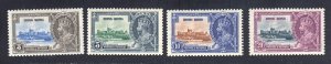 HONG KONG: Scott #147-150 1935 SILVER JUBILEE SET, Mint OG Hinged