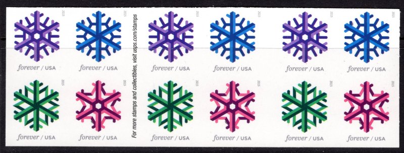 5034d MNH booklet NDC/imperforate Geometric Snowflakes
