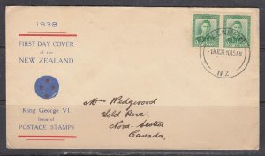 New Zealand Scott 226 FDC - 1938 Definitive Issue