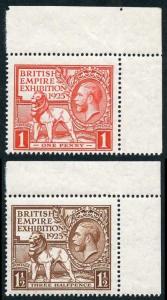 SG432/33 KGV 1925 British Empire Exhibition Marginal Set U/M