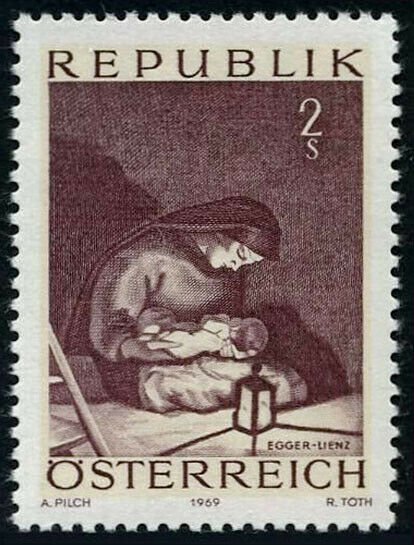 Austria 857, MNH. Christmas. Madonna, by Albin Egger-Lienz, 1969