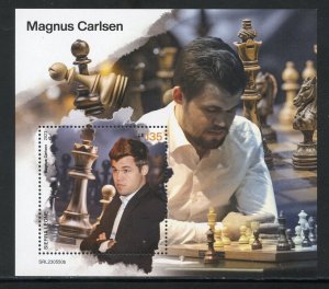 SIERRA LEONE 2023 MAGNUS CARLSEN CHESSMASTER SOUVENIR SHEET MINT NH