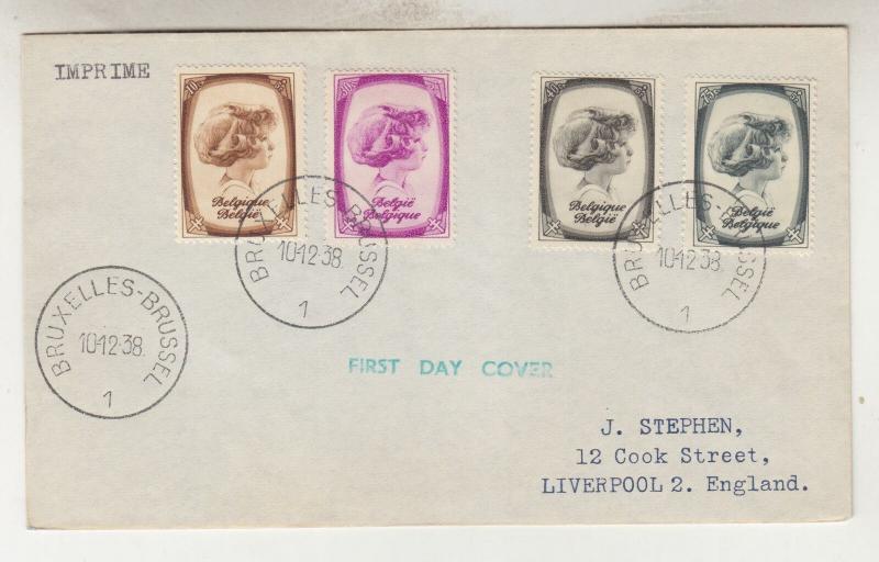 BELGIUM, 1938 Anti TB, 10c., 30c., 40c. & 75c., First Day cover.