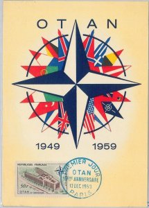 56903 - FRANCE - POSTAL HISTORY - MAXIMUM CARD: 1959 NATO NATO-