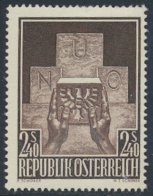 Austria    SC# 610   MVLH   United Nations  see details and scans 