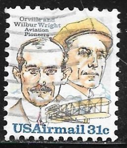 USA C91: 31c Orville and Wilbur Wright, used, VF