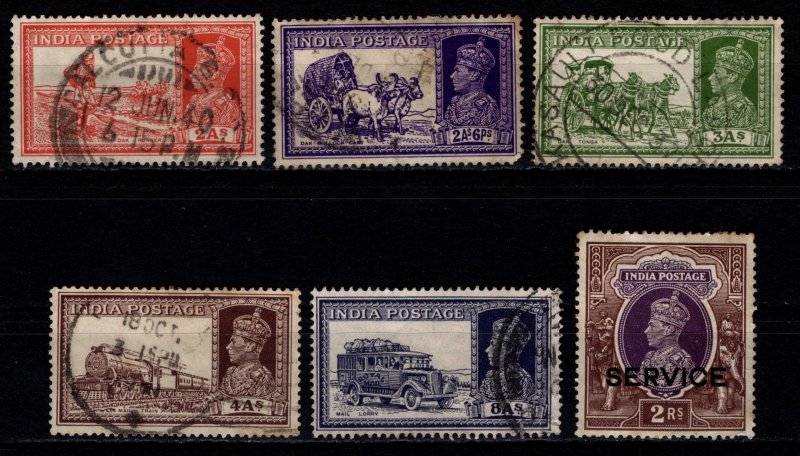 India 1937 George VI Def., Part Set [Used]