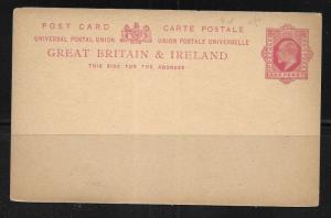 Great Britain Postal Stationery Postcard H&G 30 Mint