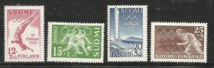 FINLAND B110-B113 MINT HINGED OLYMPIC GAMES SET 1951-52