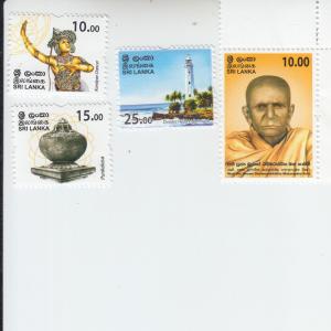 2017 Sri Lanka Lighthouse, Dancer, Etc. (4) (Scott 2108-11) MNH