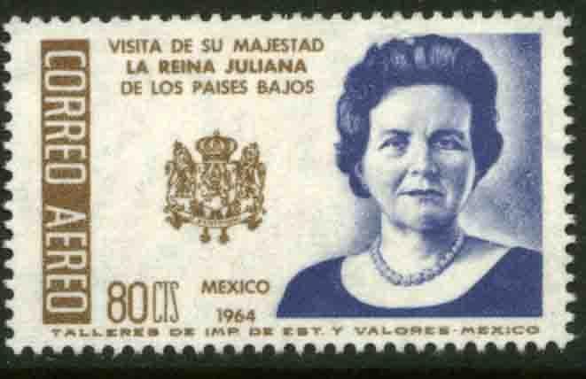 MEXICO C283 Visit of Queen Juliana of the Netherlands. MINT, NH. VF.