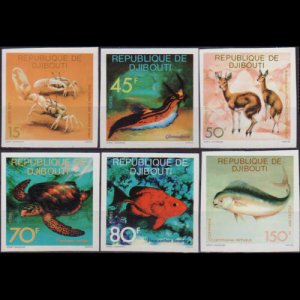 DJIBOUTI 1977 - Scott# 464-9 Marine Life Imp. Set of 6 NH