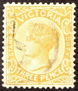 1885, Victoria 3p, Used, Sg 299