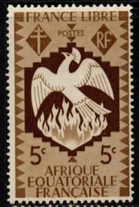 FRENCH EQUATORIAL AFRICA SG164 1941 5c FREE FRENCH ISSUE MNH