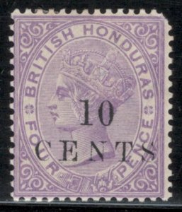 British Honduras 1888 Queen Victoria Surcharge 10c on 4p Scott # 23 MH