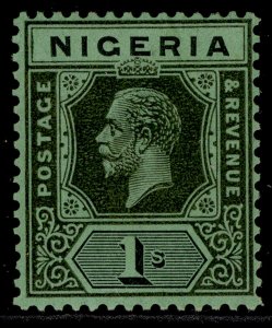 NIGERIA GV SG26, 1s black/emerald, M MINT.