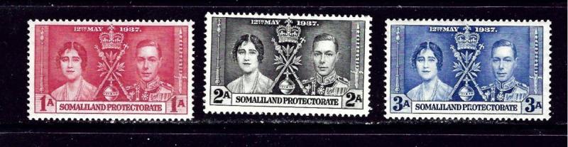 Somaliland 81-83 MNH 1937 KHVI Coronation