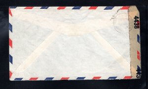 Netherlands Antilles 1943 to NY Censored Airmail Cover, Scott 155, 168, C18, C22