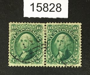MOMEN: US STAMPS # 68 PAIR VF USED $125 LOT #15828