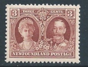 Newfoundland #165 MH 3c Queen Mary, George V