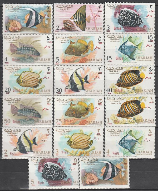 Sharjah #SG206-22 MNH CV $60.00  (A8835)