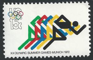 US #1462 15c Olympic Games Issue - Running & Olympics Rings