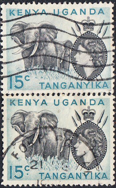 Kenya, Uganda, Tanganyika #105-106  Used