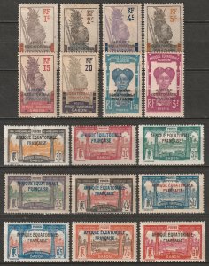 Gabon 1924-31 Sc 85/110 partial set MH*