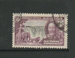 Southern Rhodesia 1935 Silver Jubilee 6d FU SG 34 