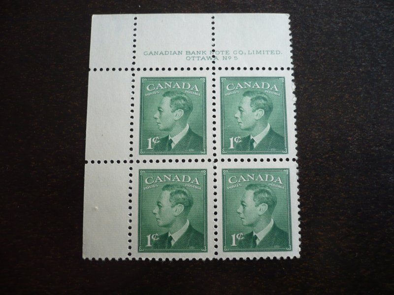 Stamps - Canada - Scott# 284 - Mint Never Hinged Plate Block #5