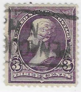 US# 253 3c Jackson purple, (U)  CAT. $12.00