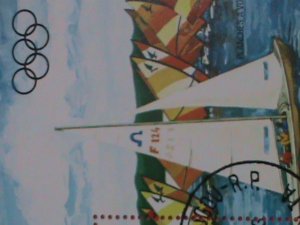 UPPER VOLTA STAMP: 1983  OLYMPIC GAMES: YACHTS SAIL CTO S/S SHEET HARD TO FIND