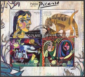 Togo 2012 Art Paintings P. Picasso Sheet Used / CTO