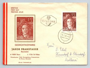 Austria 1960 FDC - Jakob Prandtauer - F12950