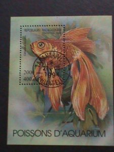 MADAGASCAR-1994-SC# 1199-LOVELY GOLD FISH  CTO S/S VF-FANCY CANCEL