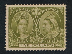 CANADA 65 MINT LIGHT HINGED (LH) F-VF $5 JUBILEE